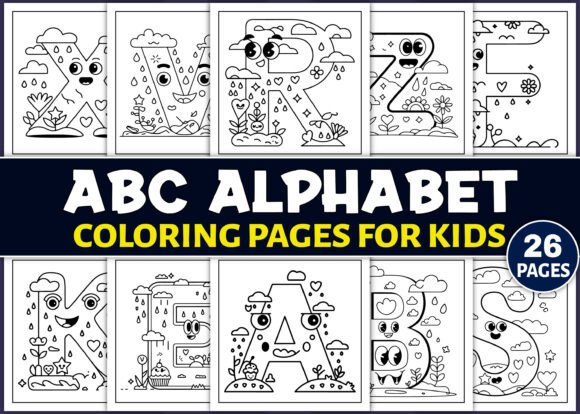 ABC Alphabet Coloring Pages for Kids Graphics and Coloring Pages