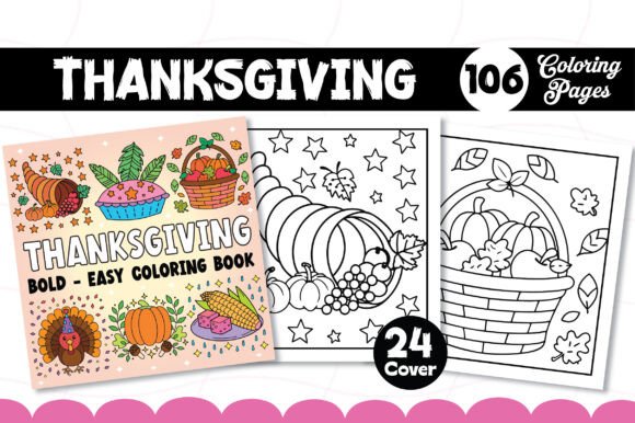 Bold and Easy Thanksgiving Coloring Book Graphics and Coloring Pages Review