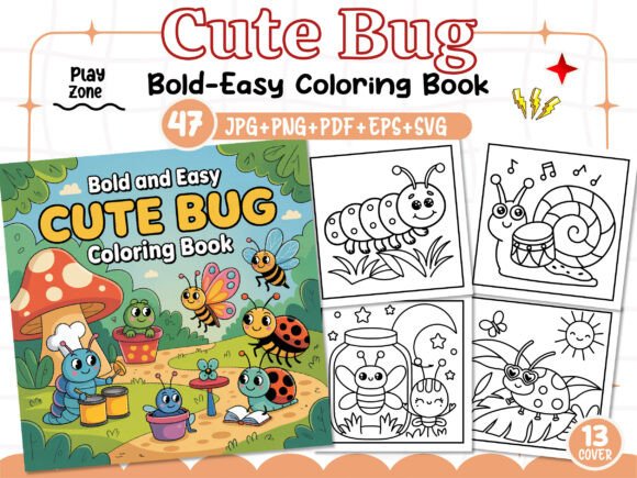 Bold Easy Cute Bug Coloring Pages Review