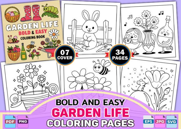 Bold Easy Little Garden Coloring Book Review