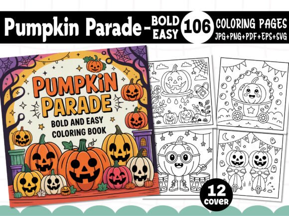 Bold Easy Pumpkin Parade Coloring Pages: A Designer’s Perspective