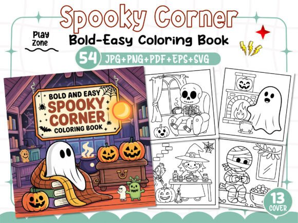Bold Easy Spooky Corner Pages Bundle: A Graphic Design Asset for Creative Content