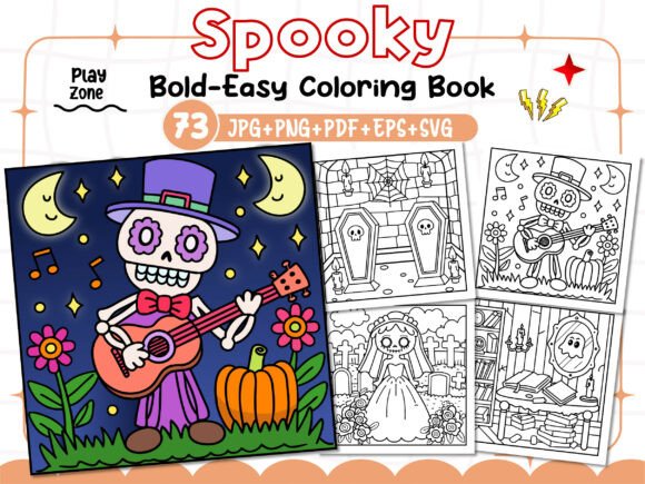 Bold Spooky KDP Coloring Book Review