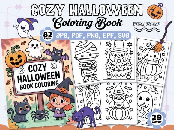 Cozy Halloween Coloring Book for Adults Embroidery Review