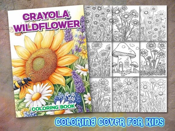 Crayola Wildflower Coloring Book: A Vibrant Graphic Design Asset for Creative Brands