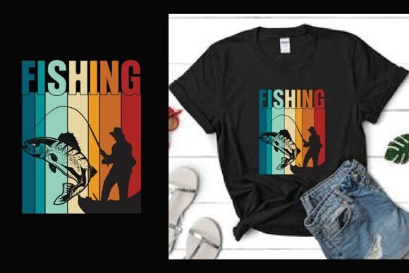 Fishing T-Shirt Design for Local Business Branding