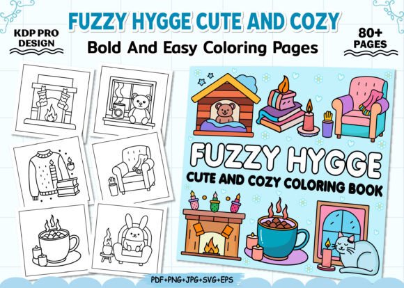 Fuzzy Hygge Coloring Pages Bold and Easy Graphics Review