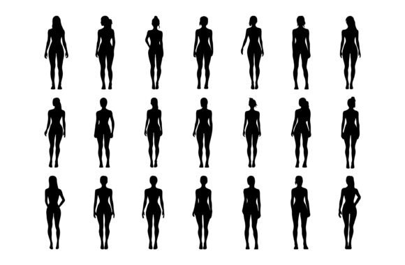 Gymnastics Silhouette of Female Figures Graphics and Crafts Review