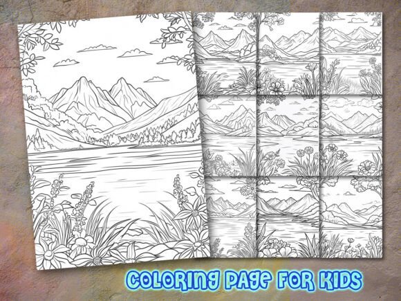 Relaxing Corner Coloring Page for KDP: A Graphic Asset for Crafting and Printables