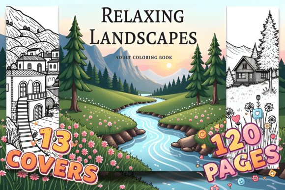 Relaxing Landscapes Coloring Pages Graphics Review