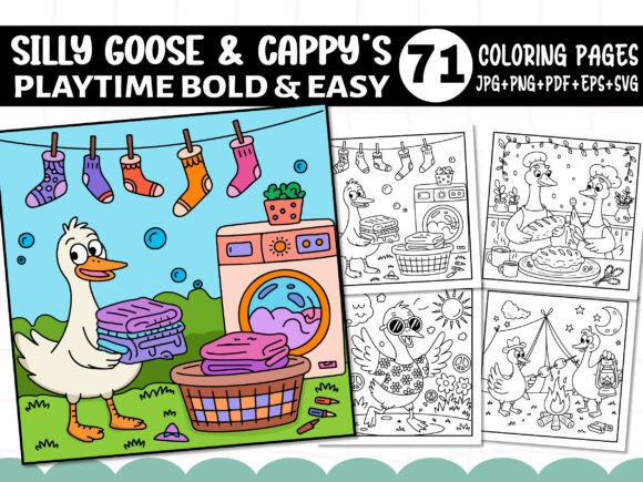 Silly Goose Cappy Playtime Coloring Graphics and Coloring Pages Review