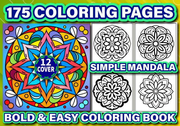 Simple Mandala Bold Easy Coloring Book: A Graphic Design Asset for Modern Bloggers