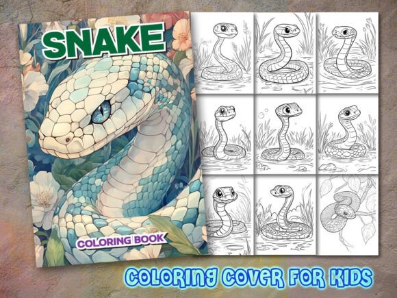 Snake Coloring Pages and Book Cover: A Versatile Graphic Design Asset for Branding