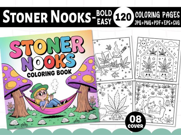 Stoner Nooks Coloring Pages for Adults: A Creative Design Asset Worth Exploring