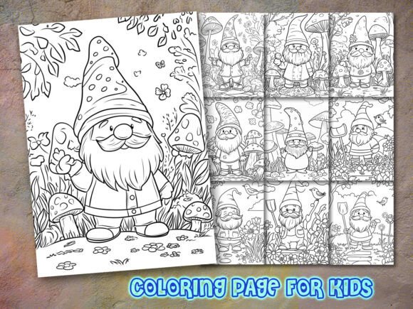 Sweet Gnome Coloring Page for Kdp Review: A Designer’s Take